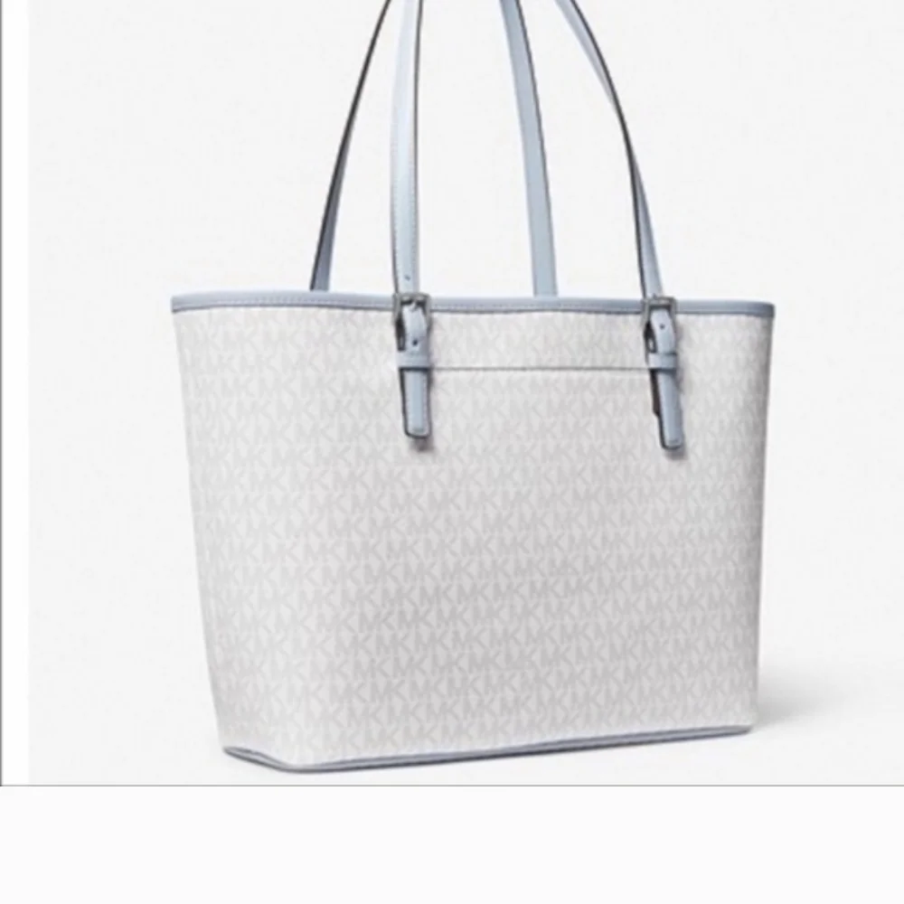 🌴Michael Kors Set🌴 Jet Set Travel Girls Tote w/Tropical Palms Bag & Wallet - Picture 2 of 6